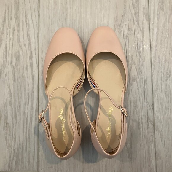 Mellow Yellow Ballet Pink Heels with Glitter - Picture 3 of 7